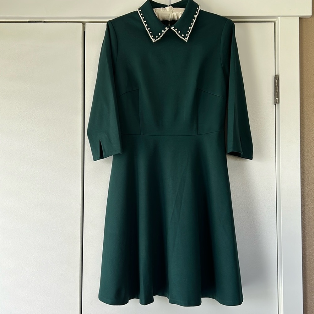 Kate Spade dress jeweled collar w/pockets